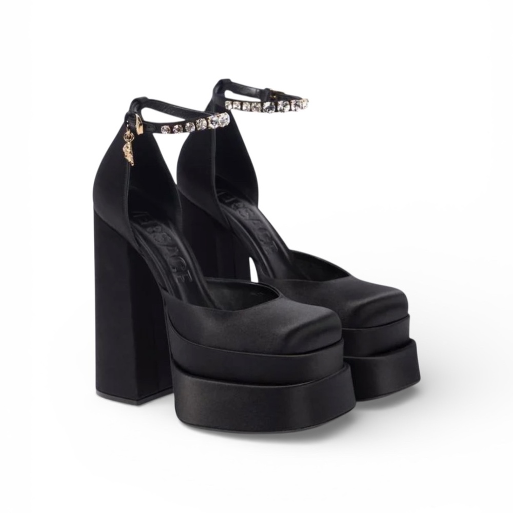 Versace Medusa Aevitas Satin Platform